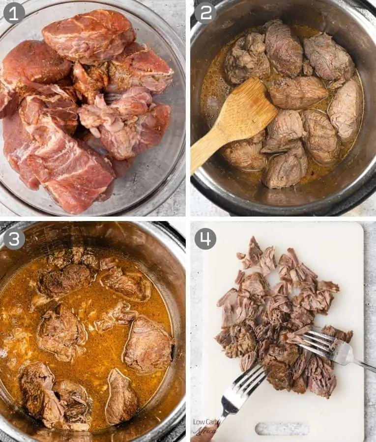 steps to prepare instant pot shredded beef