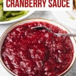 keto cranberry sauce pinterest image