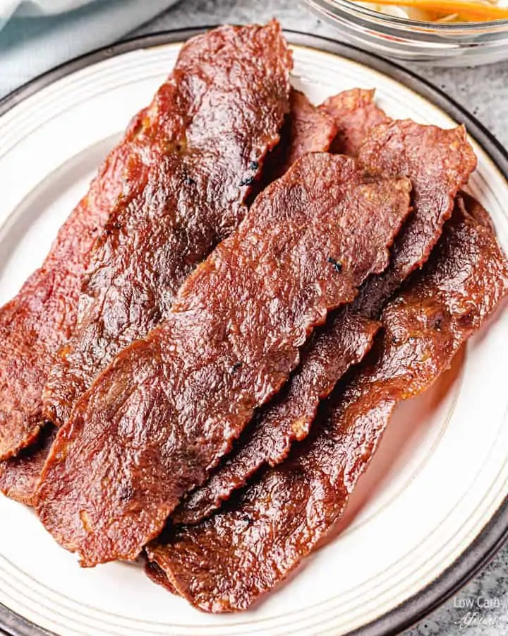 closeup shot of turkey bacon