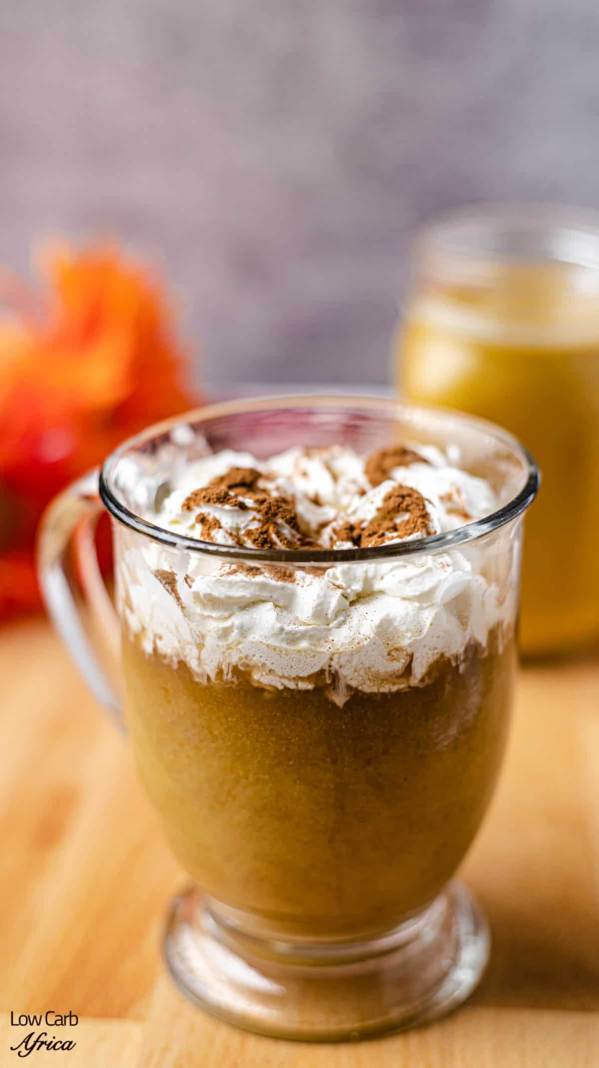 low carb pumpkin spice creamer in a cup