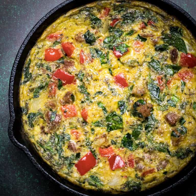 Sausage and Spinach Frittata