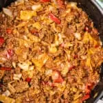 African Cabbage Stew with Ground Beef african cabbage stew in pan