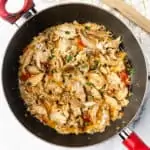 Keto Turkey Soup skillet of keto turkey soup