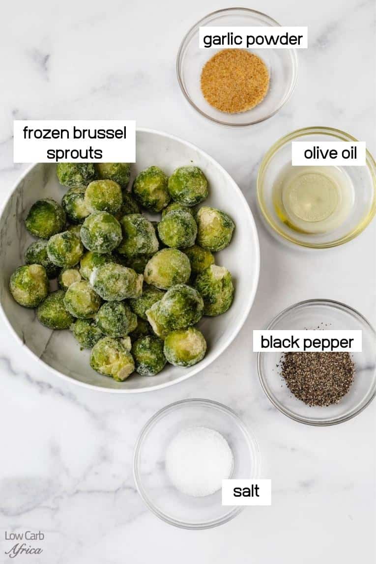 frozen sprouts, olive oil, spices