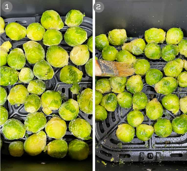 making frozen brussels sprouts in the air fryer