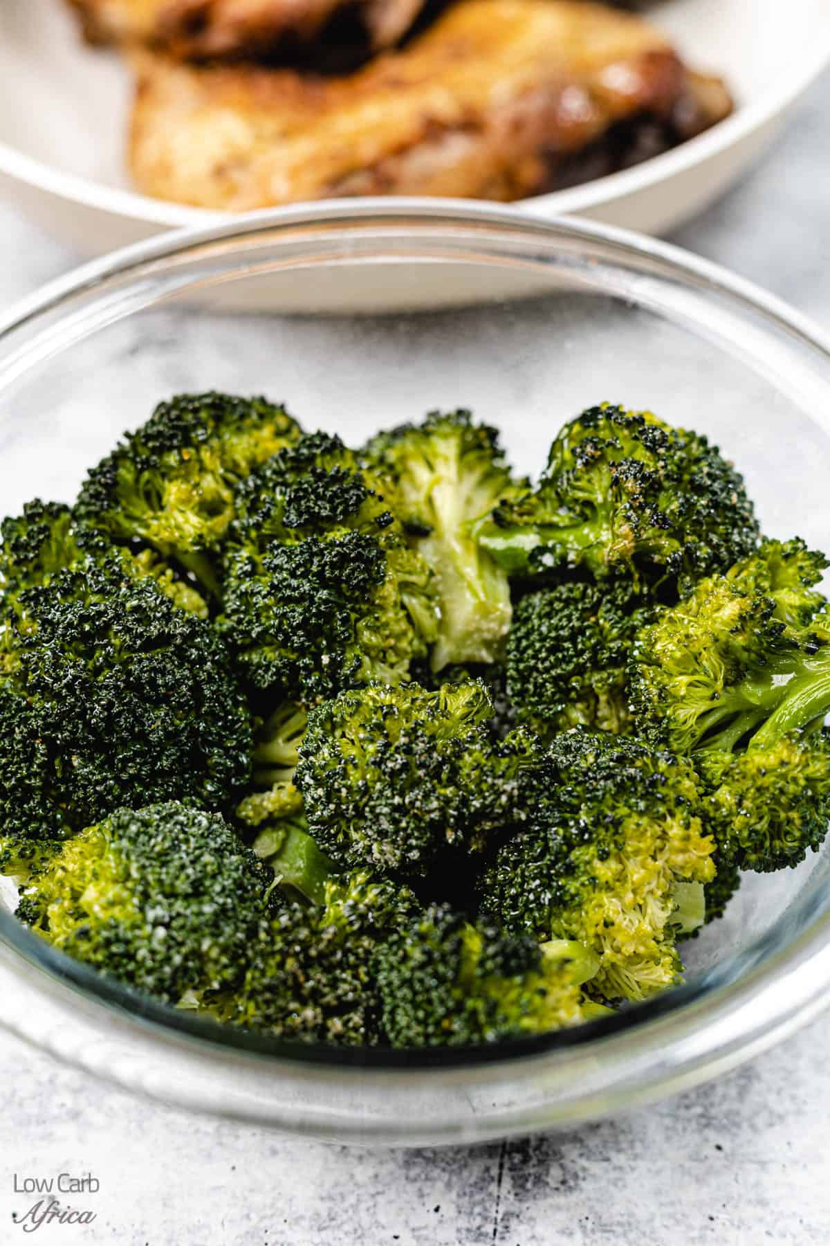 steamed broccoli ready to serve