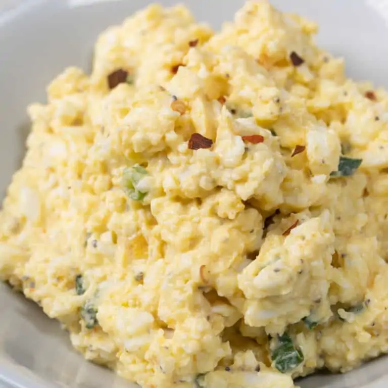 keto egg salad served on a plate