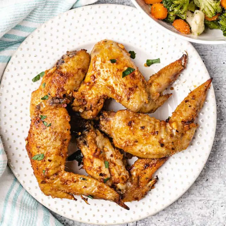 Peri Peri Chicken Wings on a white plate