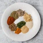 ground cardamon, cayenne pepper, coriander and other spices