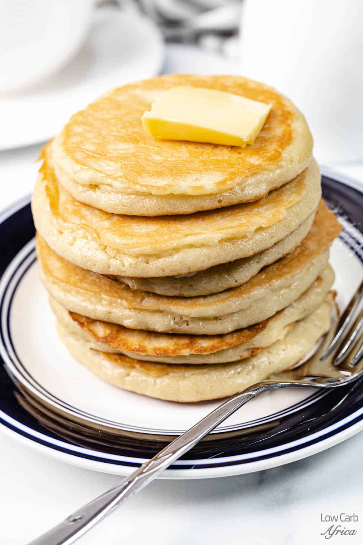 Keto pancakes served and ready to eat