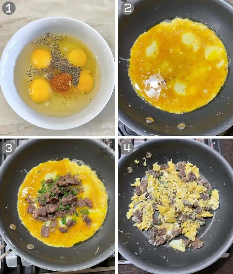 how to make steak and egg scramble