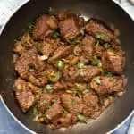 Awaze Tibs - Ethiopian Beef Tibs Recipe Egyptian Beef Tibs Recipe in a pan