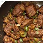 Awaze Egyptian Beef Tibs Recipe in a pan