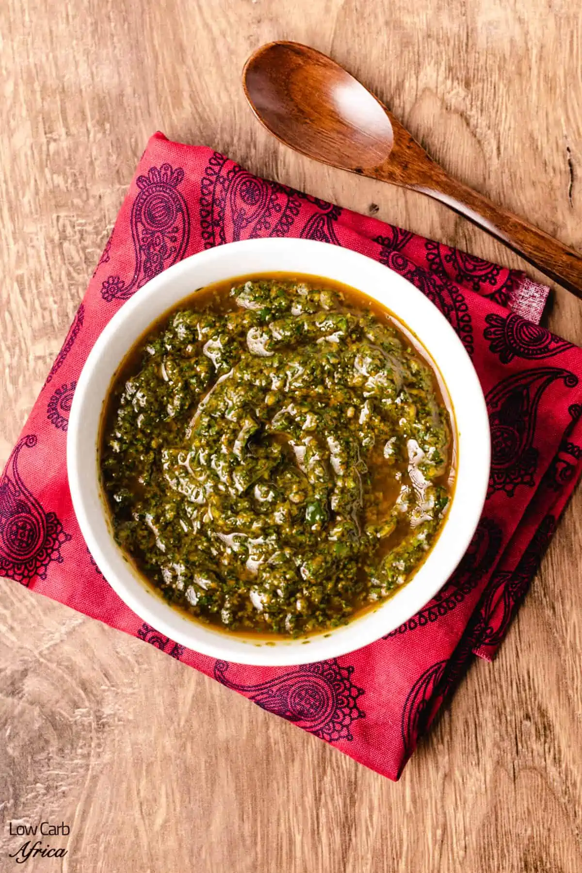 chermoula sauce on white bowl