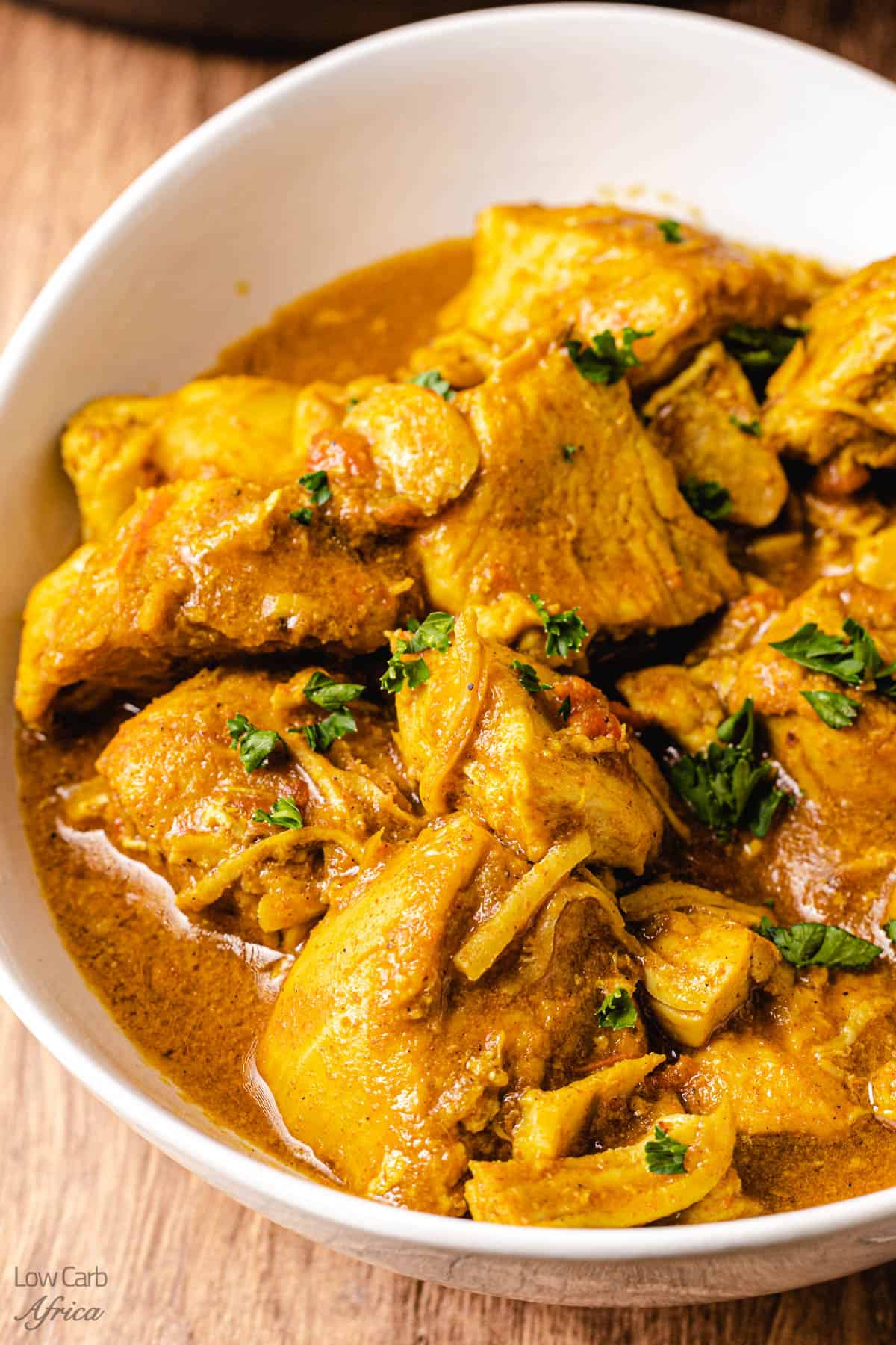 instant pot chicken curry close up