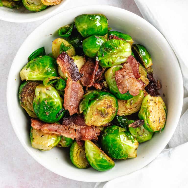 Fried Brussels Sprouts With Bacon