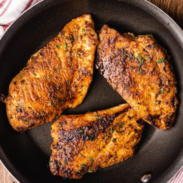 fry chicken breast in a frying pan