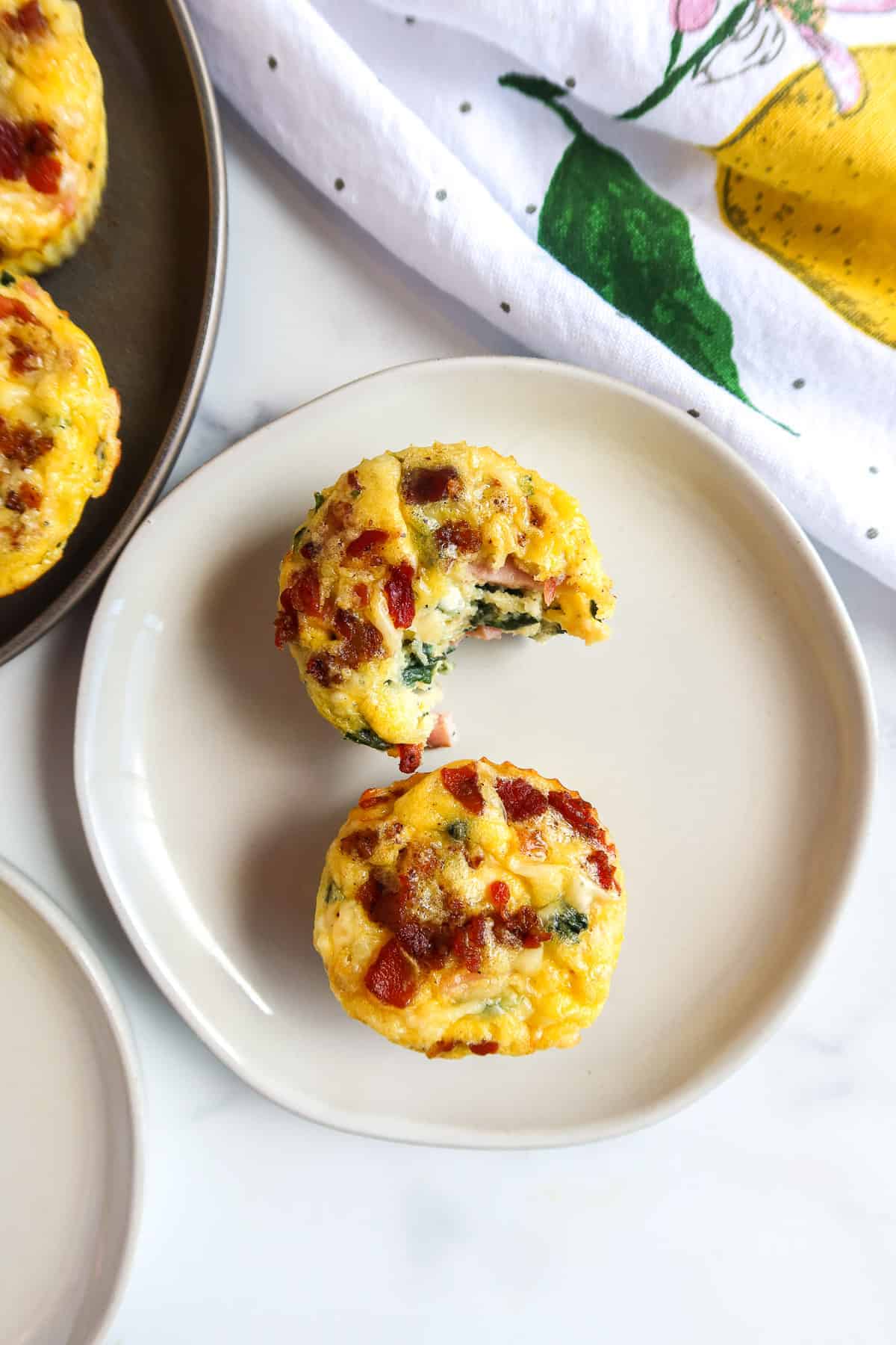 Crustless Ham & Cheese Quiche Muffins