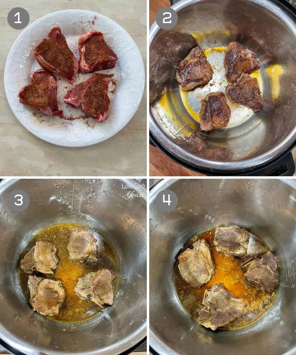 steps to make Instant Pot Lamb Chops