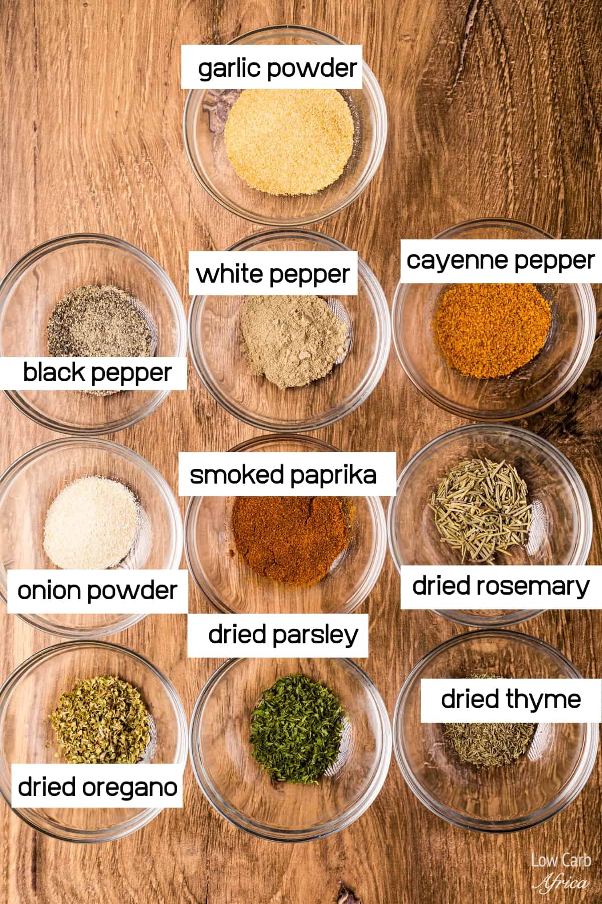 ingredients to make creole seasoning
