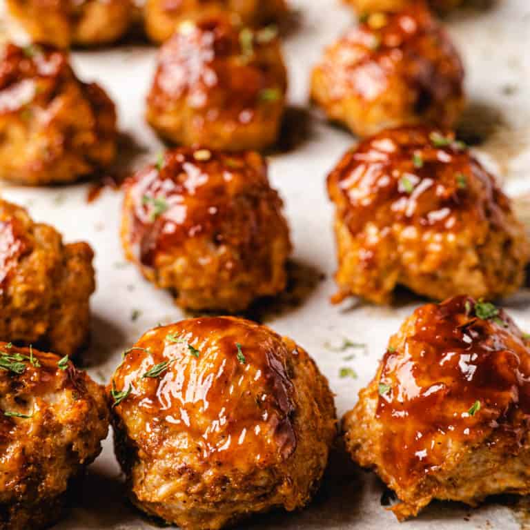 keto turkey meatballs ready to eat