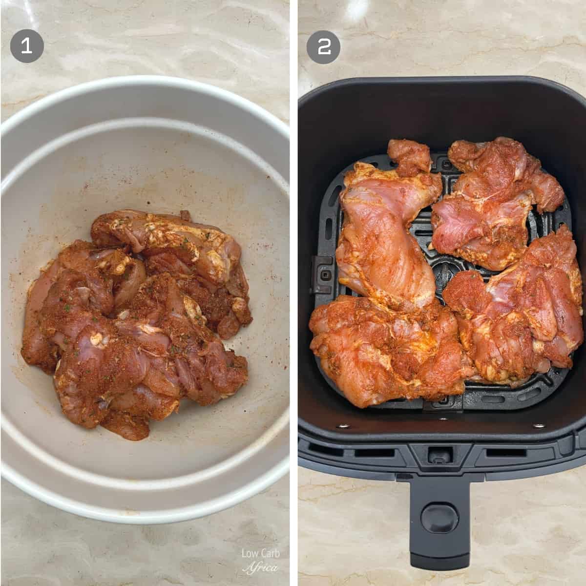 Introducing how to make boneless chicken thighs.