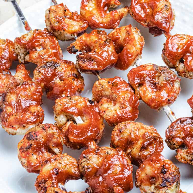 BBQ Grilled Shrimp ready to serve