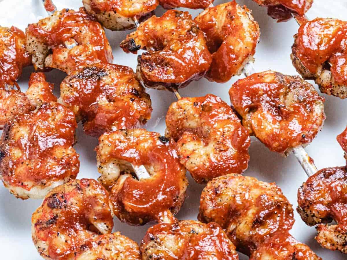 BBQ Grilled Shrimp ready to serve