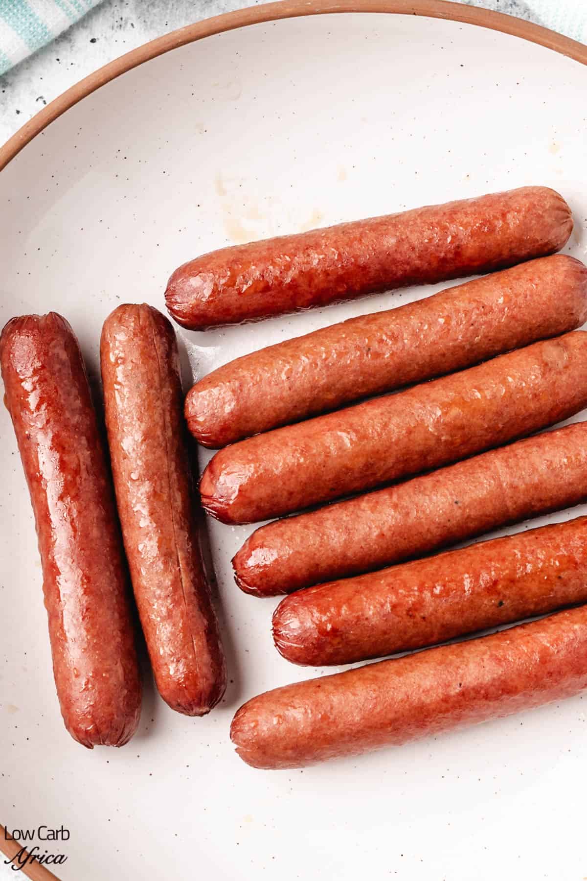 Instant Pot Hot Dogs on a white plate