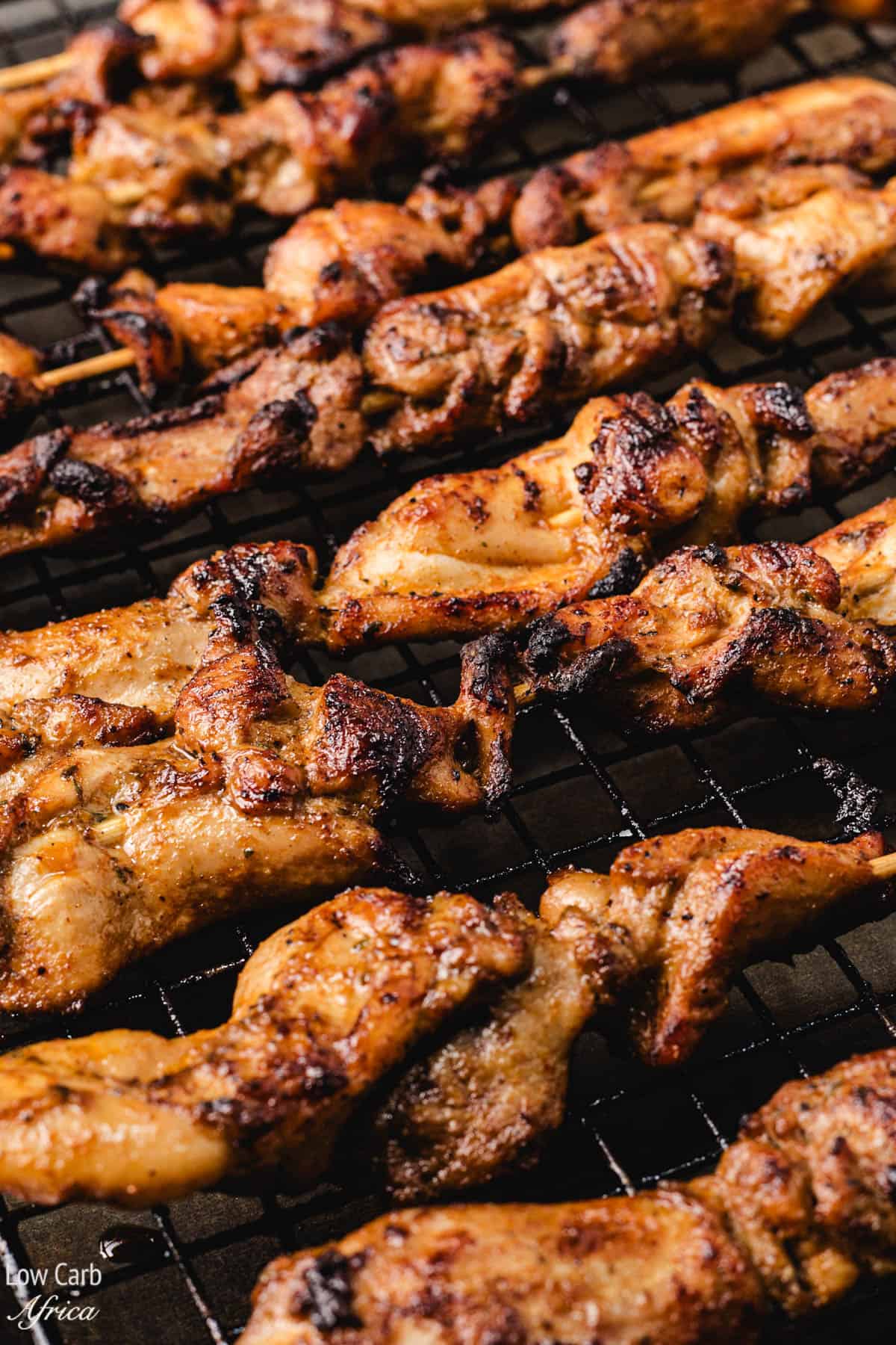 chicken skewers ready to eat