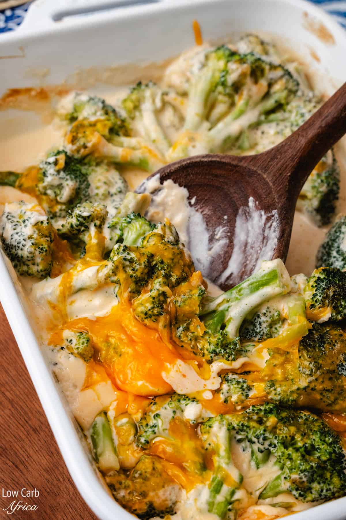 Keto Broccoli on a casserole