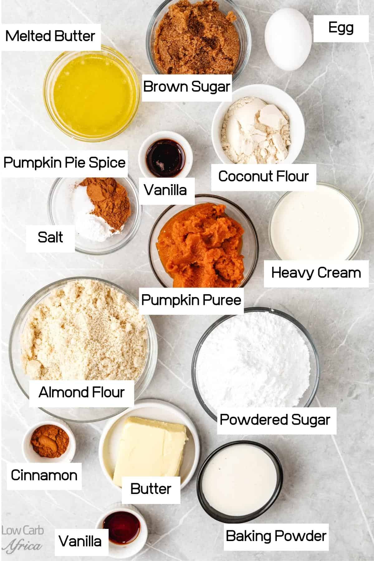 Coconut flour, almond flour and heavy cream