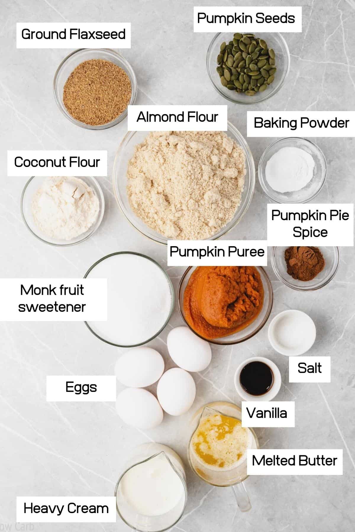 almond flour, pumpkin puree and coconut flour