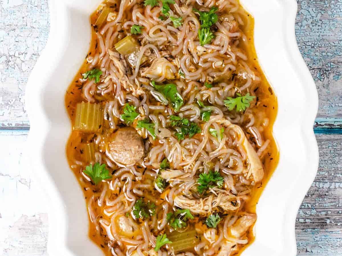 bowl of skinny noodles