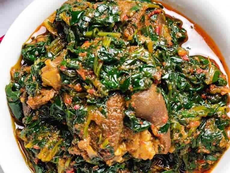 Delicious efo riro - nigerian spinach stew