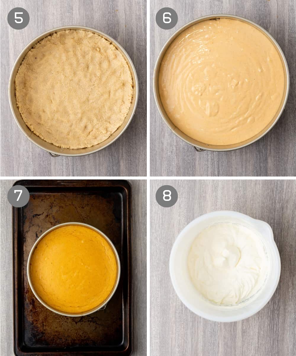Steps how to make keto pumpkin cheesecale
