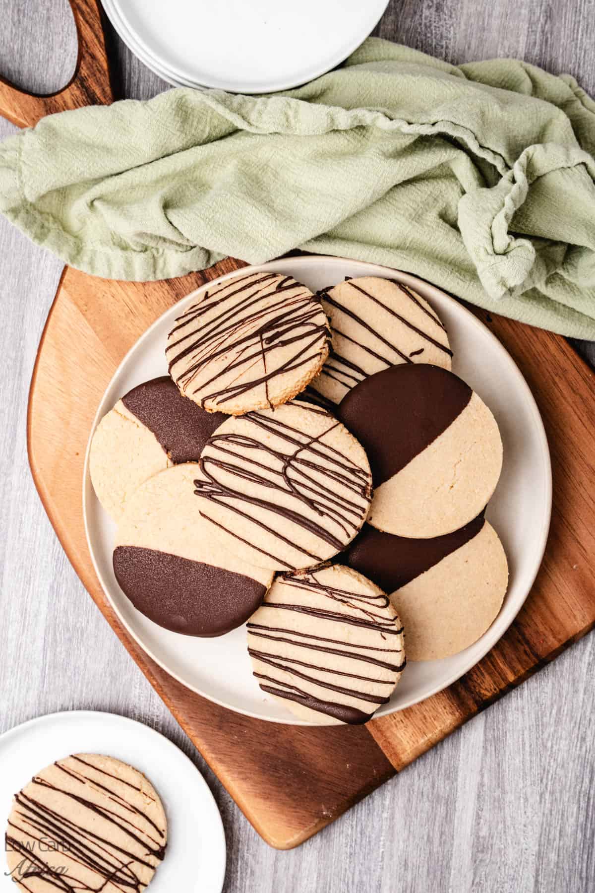 Keto Shortbread Cookies in a Plate