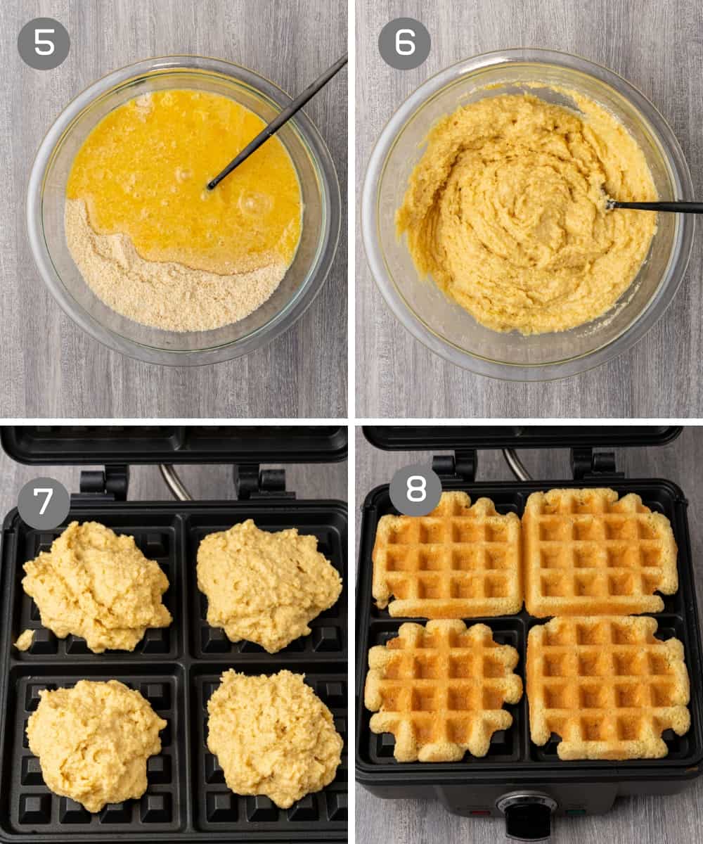Steps how to make Keto Waffles