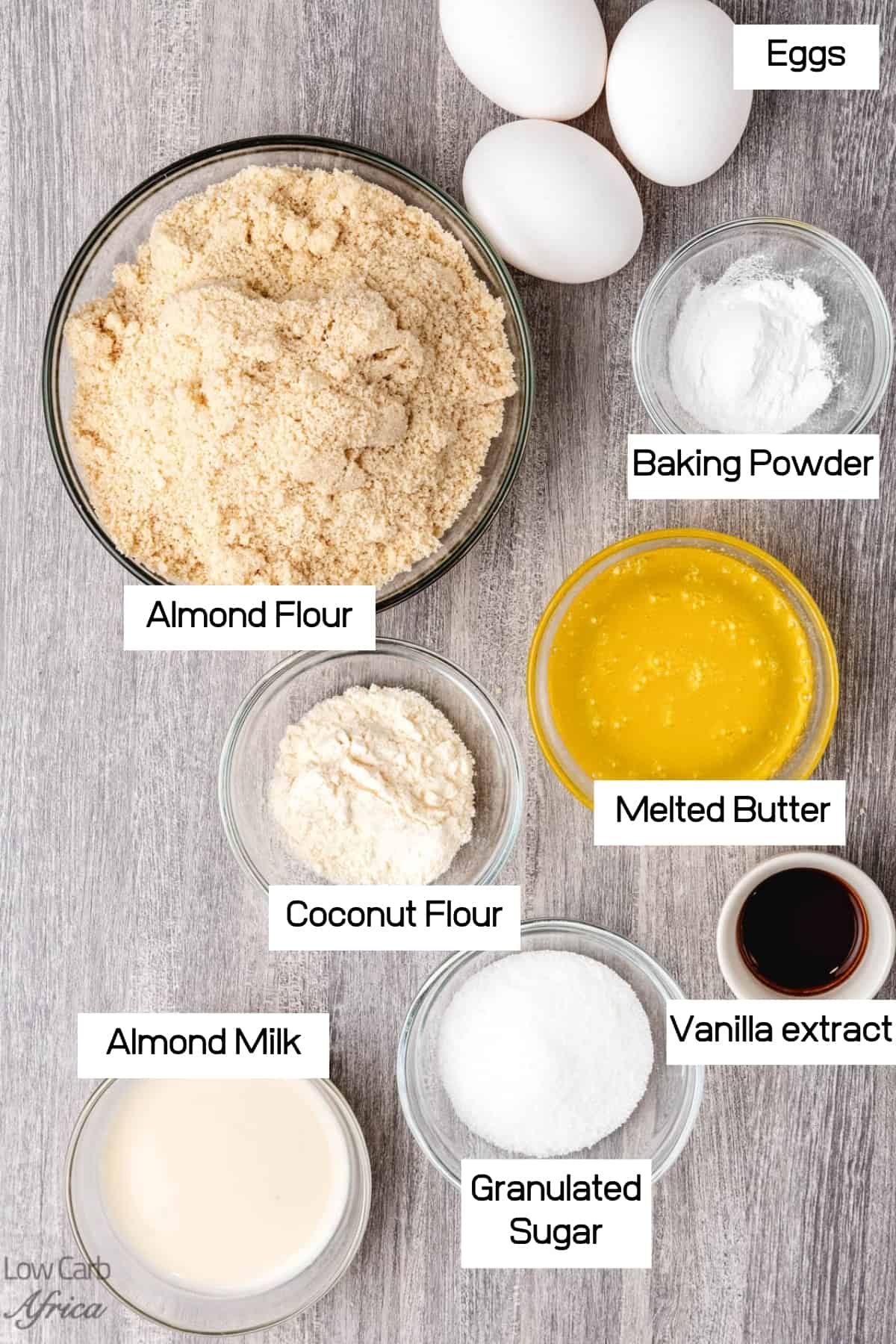 Almond Milk, coconut flour and Vanilla Extract