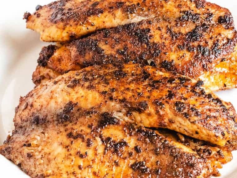 image of pan seared tilapia on a plate