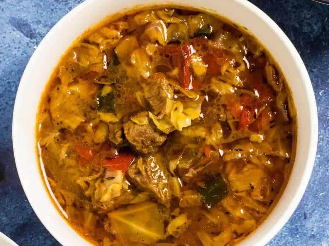 social image for Vegetable Beef Soup with Cabbage