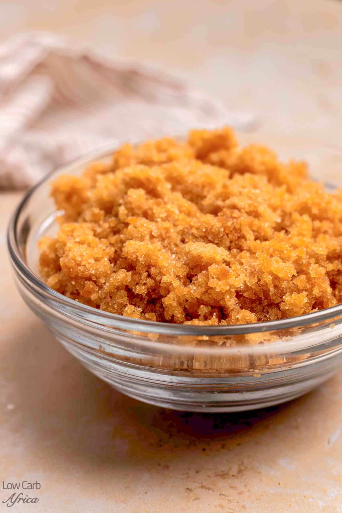 Keto brown sugar in a bowl