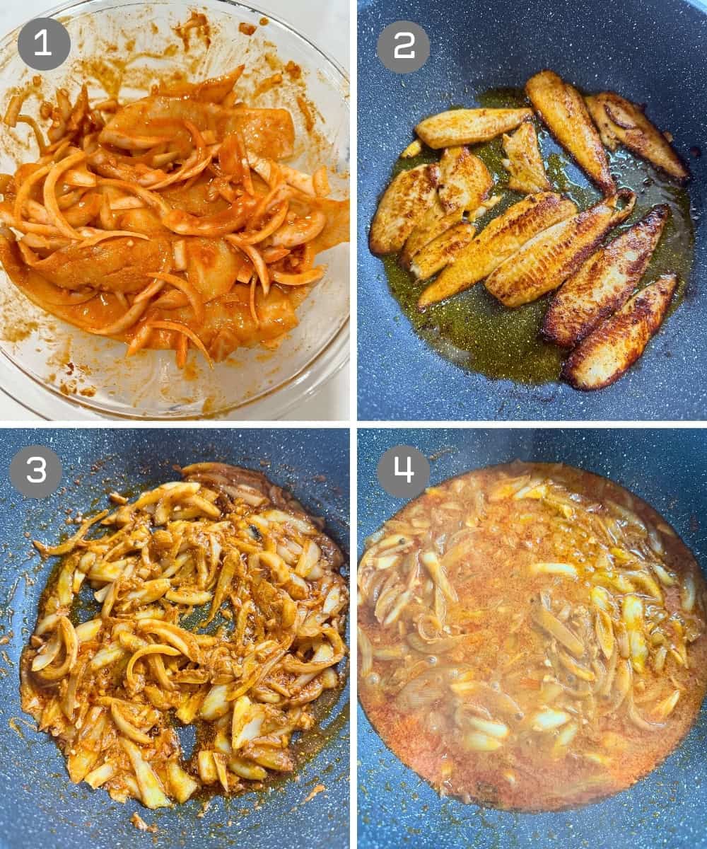 Steps on how to make a Yassa fish 1