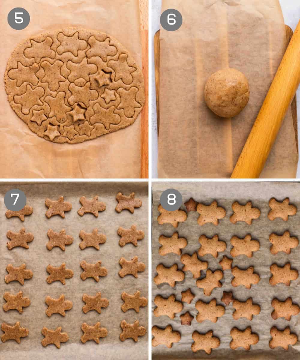 Steps on how to make keto gingerbread cookies 2
