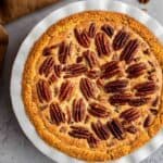 fresh baked keto pecan pie