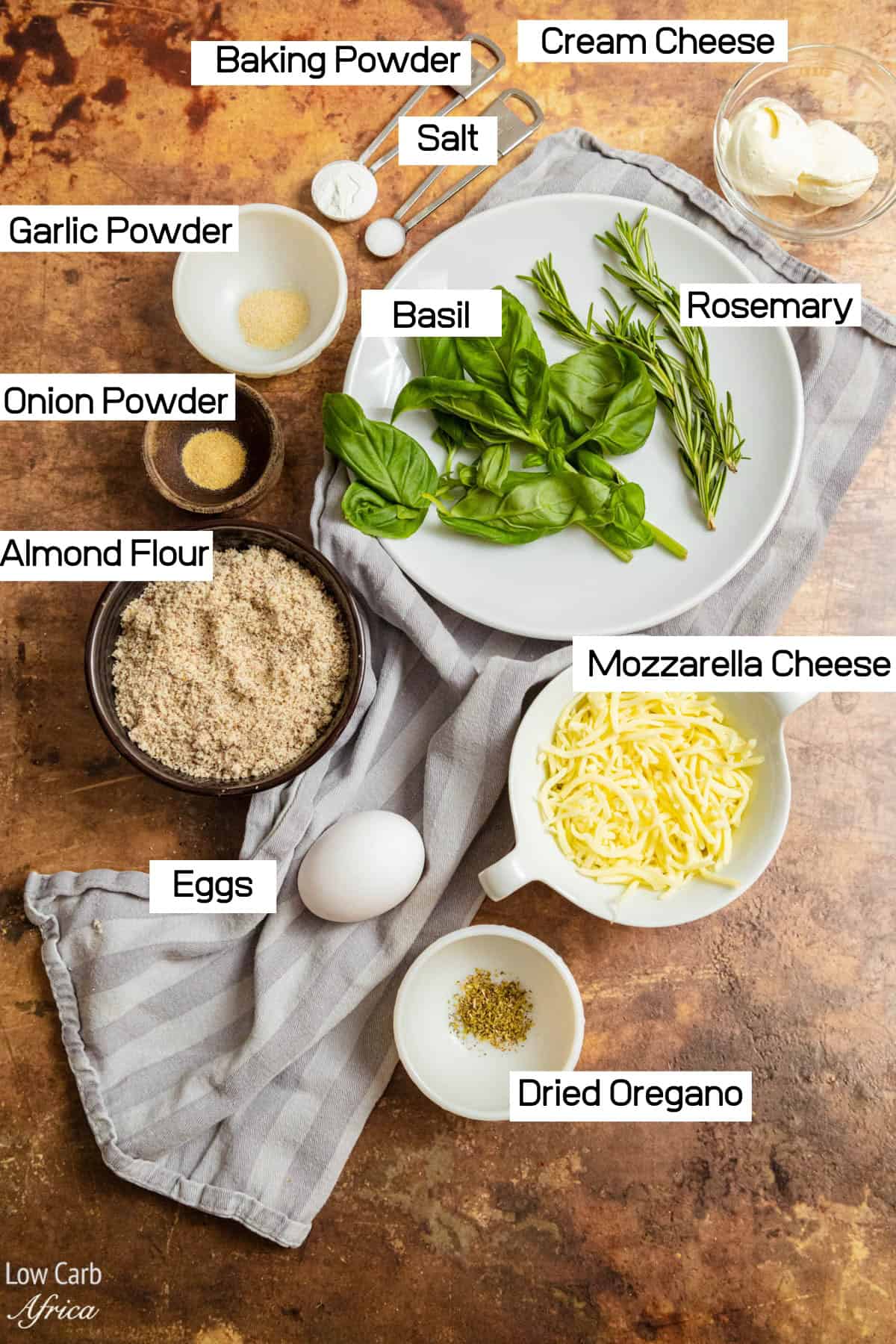 ingredients to make keto flatbread