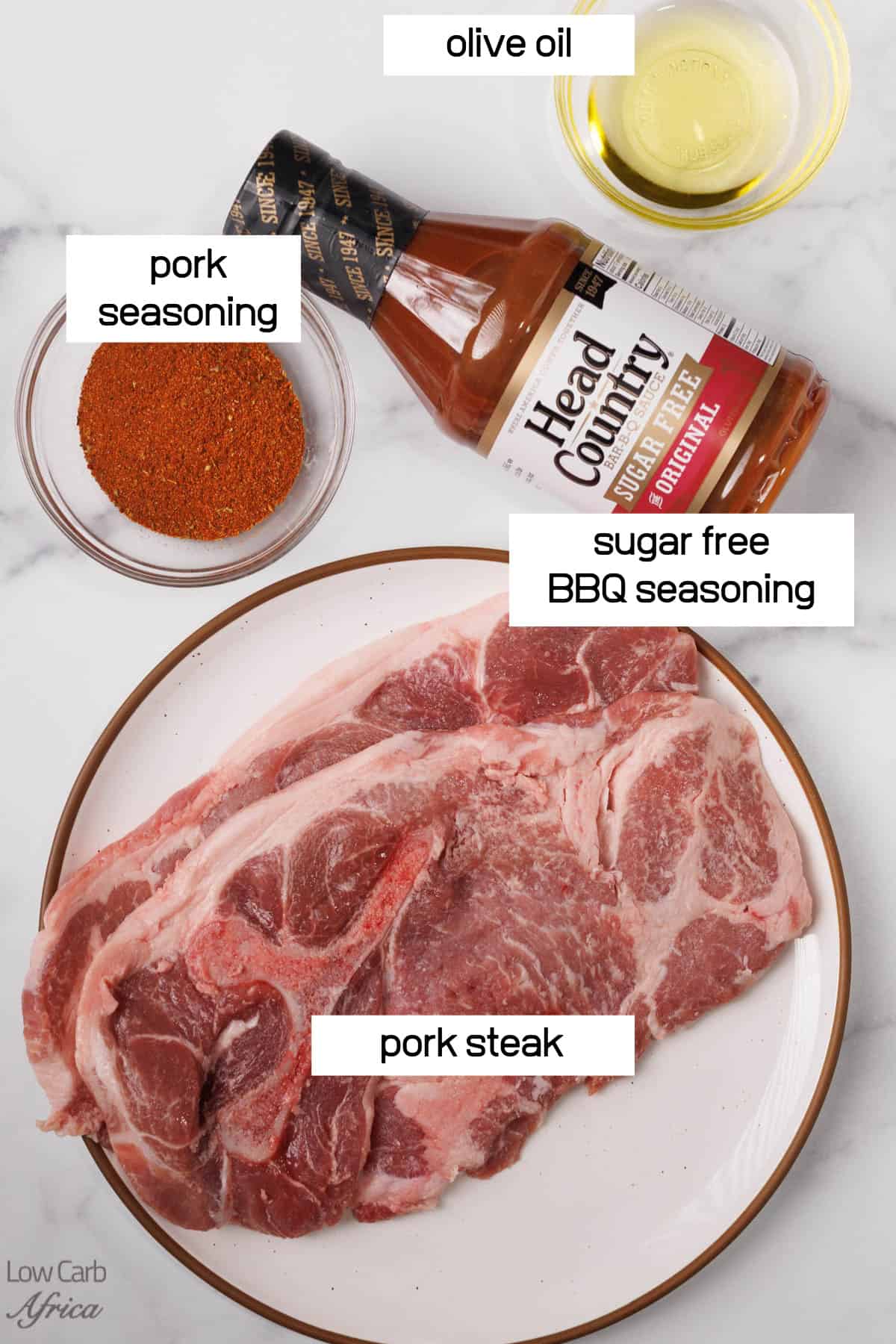 Air Fryer Pork Steak ingredients